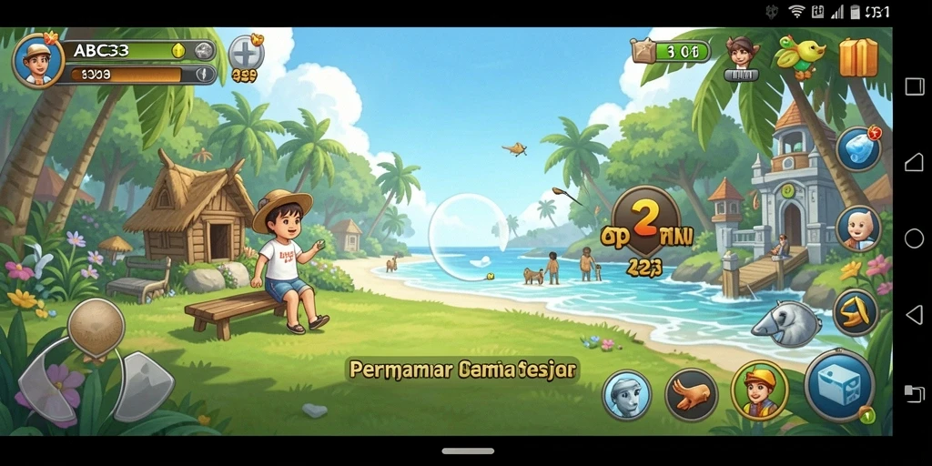 Tangkapan layar menunjukkan gameplay seru dan menawan dari ABC33.