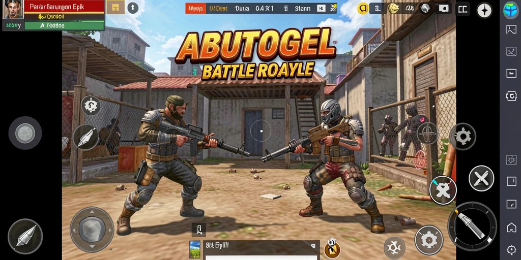 Tampilan gameplay seru di <strong>ABUTOGEL</strong>, pertarungan memperebutkan juara Battle Royale.