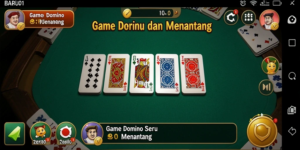 Tampilan gameplay Domino yang menarik dan seru.