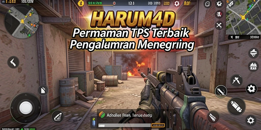 Tangkapan layar utama HARUM4D menunjukkan aksi seru dalam pertempuran TPS.