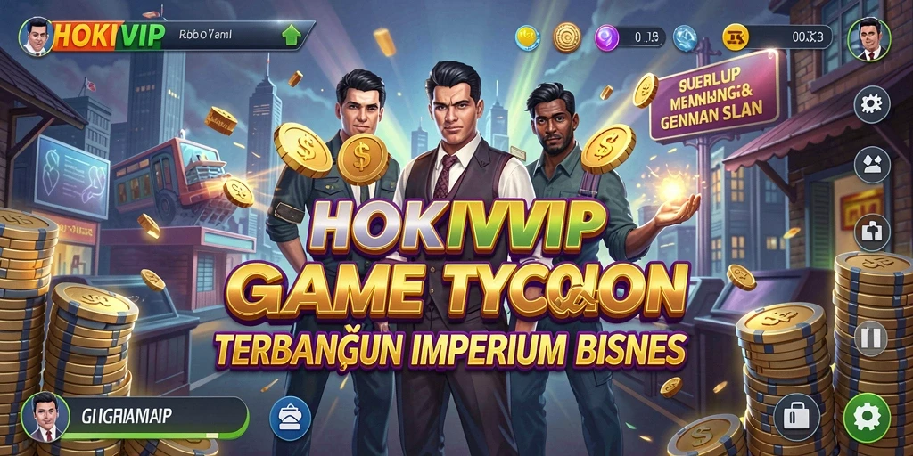 Tampilan gameplay HOKIVIP menampilkan manajemen bisnis yang seru dan strategis.