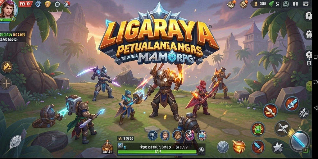 Gameplay MMORPG di LIGARAYA yang mendebarkan dan imersif.
