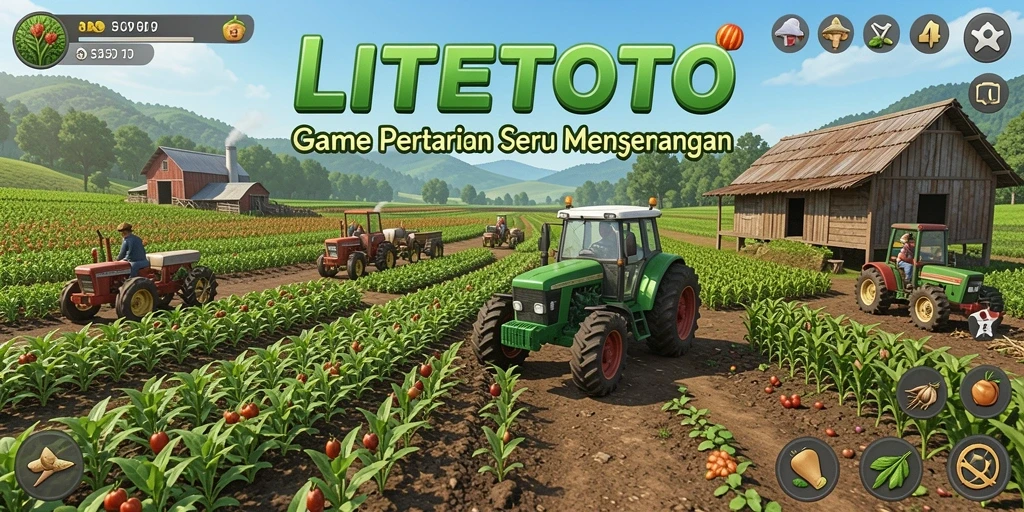 Tampilan gameplay <strong>LITETOTO</strong> saat bercocok tanam di peternakan.