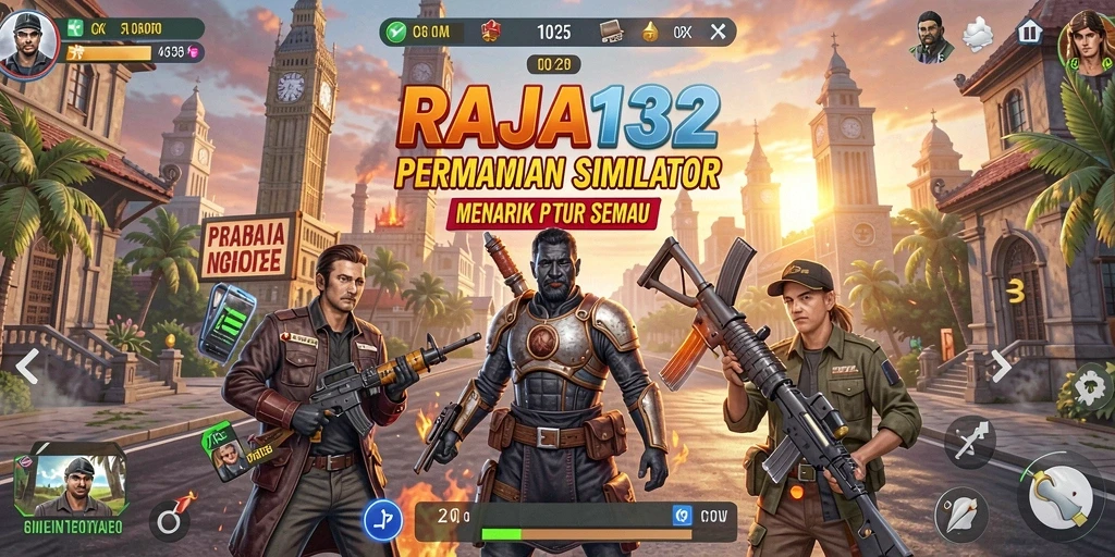 Screenshot utama menampilkan gameplay mendalam dari RAJA132.